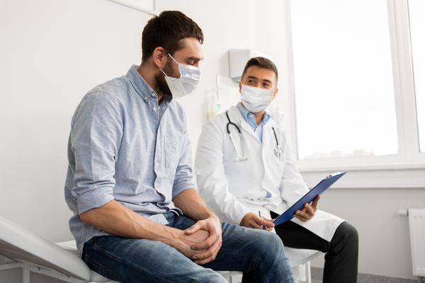 men's health discussion with a doctor