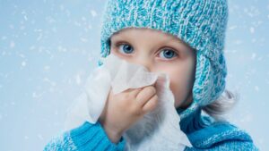 child with flu